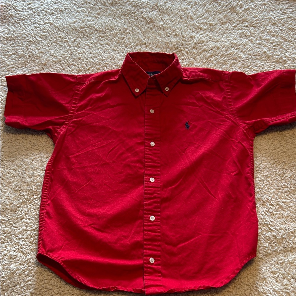 Polo by Ralph Lauren Boy’s Bold Red Button-Down Shirt